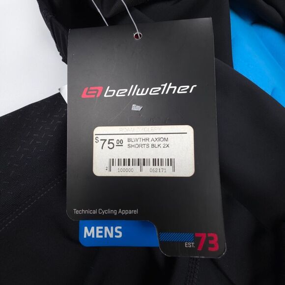 NWT Bellwether Axiom Shorts Padded Reflective Cycling Biking Chamois Black XXL - Picture 2 of 14